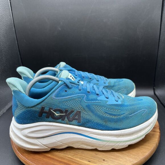 Hoka One One Mens Size 9.5 D Clifton 10 1162030 HSK Blue Running Shoes Sneakers main image 8